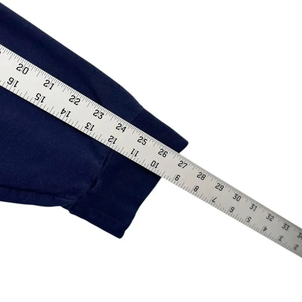 Polo Golf Ralph Lauren Navy Blue Pima Cotton 1/4‎ Zip High Neck Sweatshirt Sz XL
